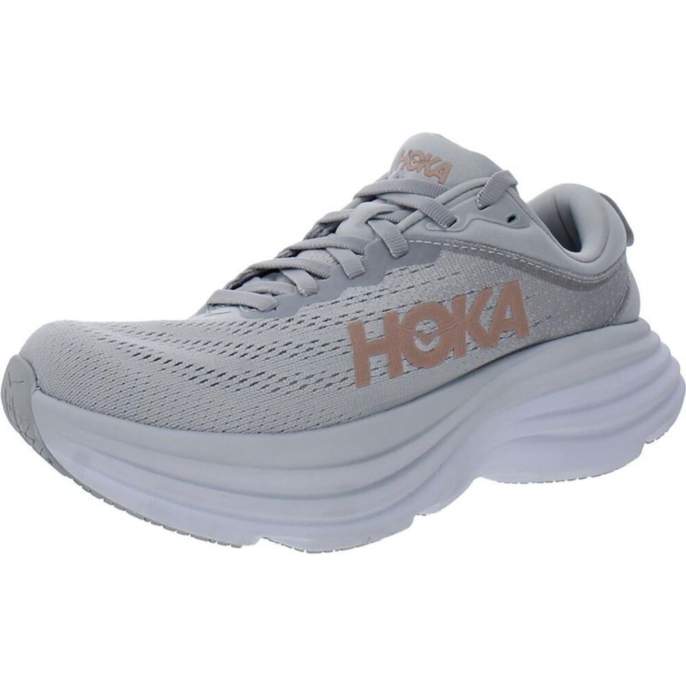 Hoka One One Womens Bondi 8 Gray Casual and Fashion Sneakers Shoes Used